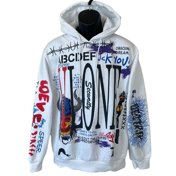 VLONE Obscene Dream ABCDEF Graffiti Print Hoodie